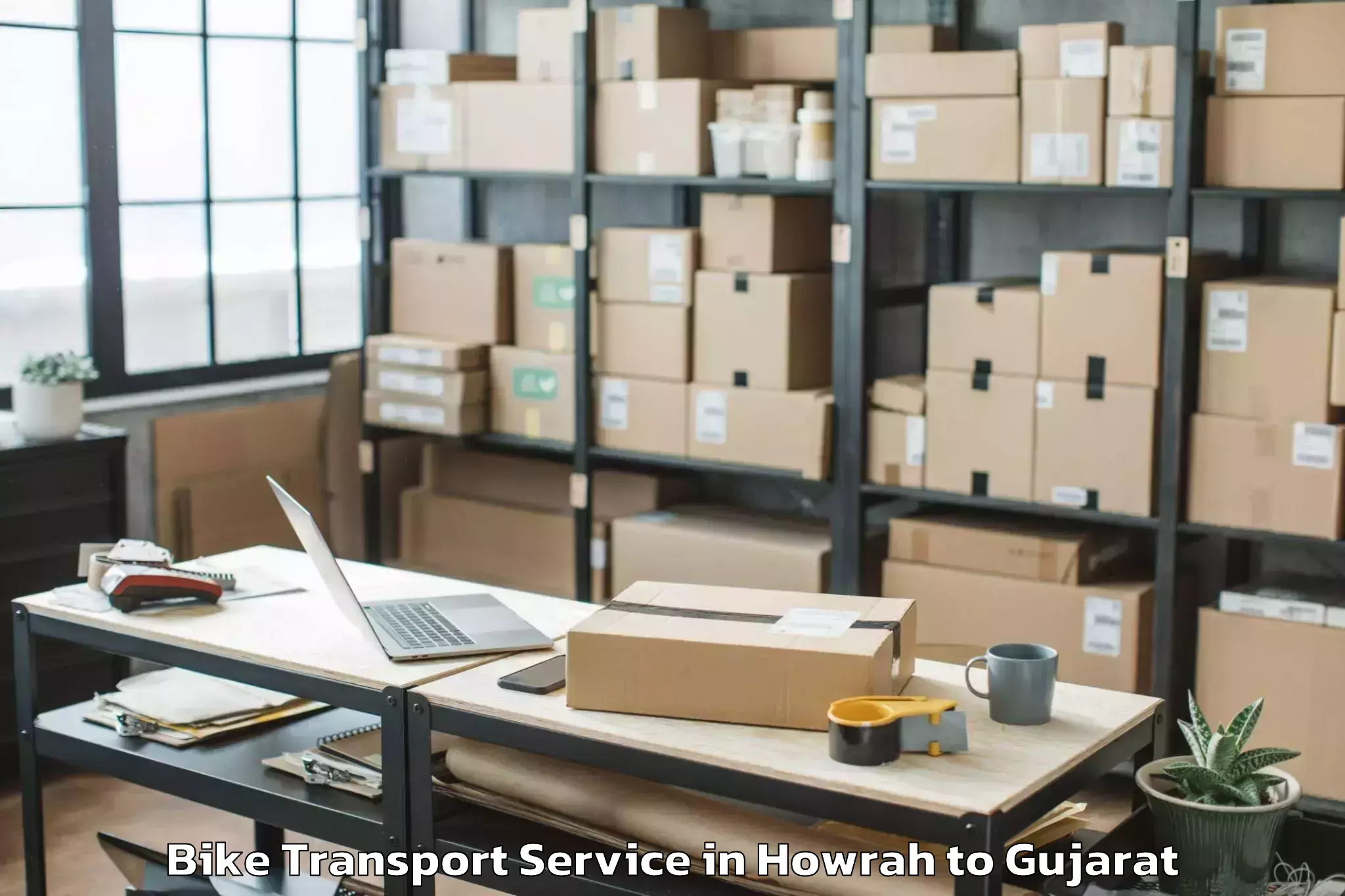 Top Howrah to Sankalchand Patel University V Bike Transport Available